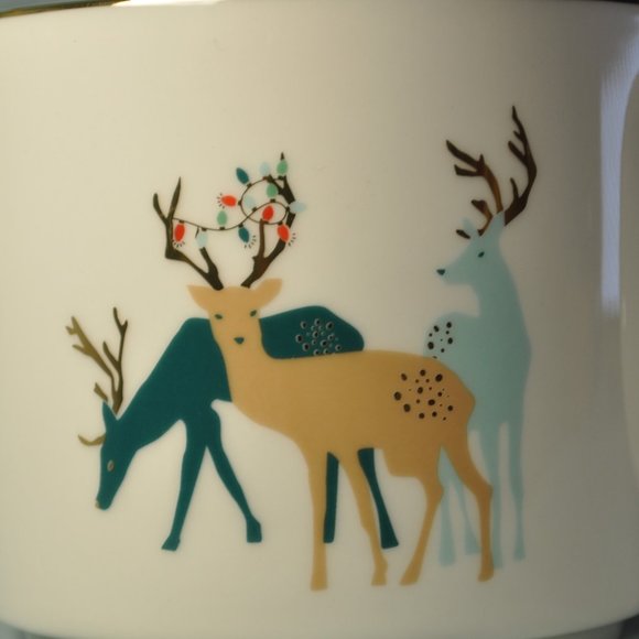 16 oz David's Tea holiday reindeer mug (w887) - Picture 6 of 10